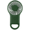 Hit Dark Green Rechargeable Handheld Fan With Carabiner