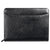 Leed's Black Renaissance Italian Style Leather Zippered Padfolio with FSC Mix Paper