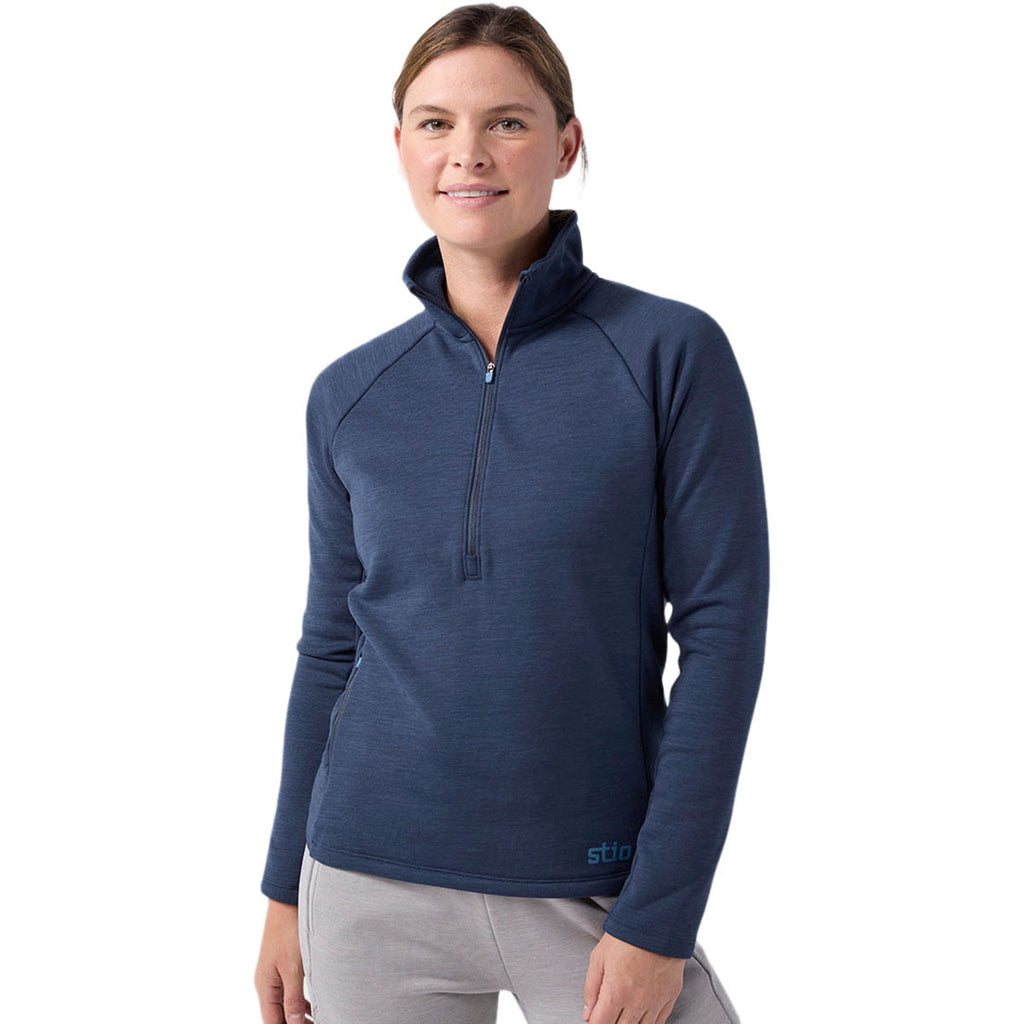 Stio Women's Mountain Shadow Heather Glide Power Stretch Half Zip
