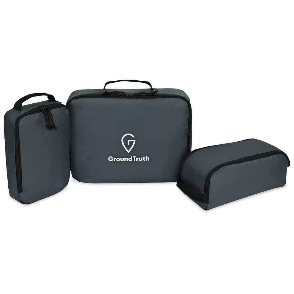 Gemline Durango Grey Renew rPET 3 Piece Packing Cube Set