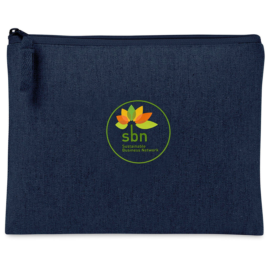 Gemline Indigo Denim AWARE Recycled Cotton Zippered Pouch