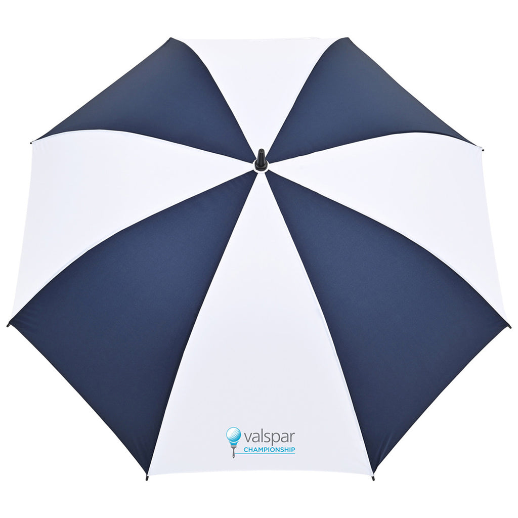 Elements Navy/White 60" Recylcled Auto Open Golf Umbrella