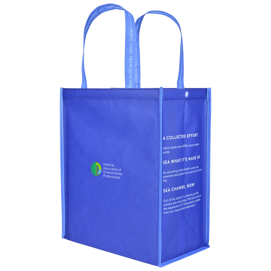 Out of the Ocean Navy Reusable Large Shopper with Click N' Stay