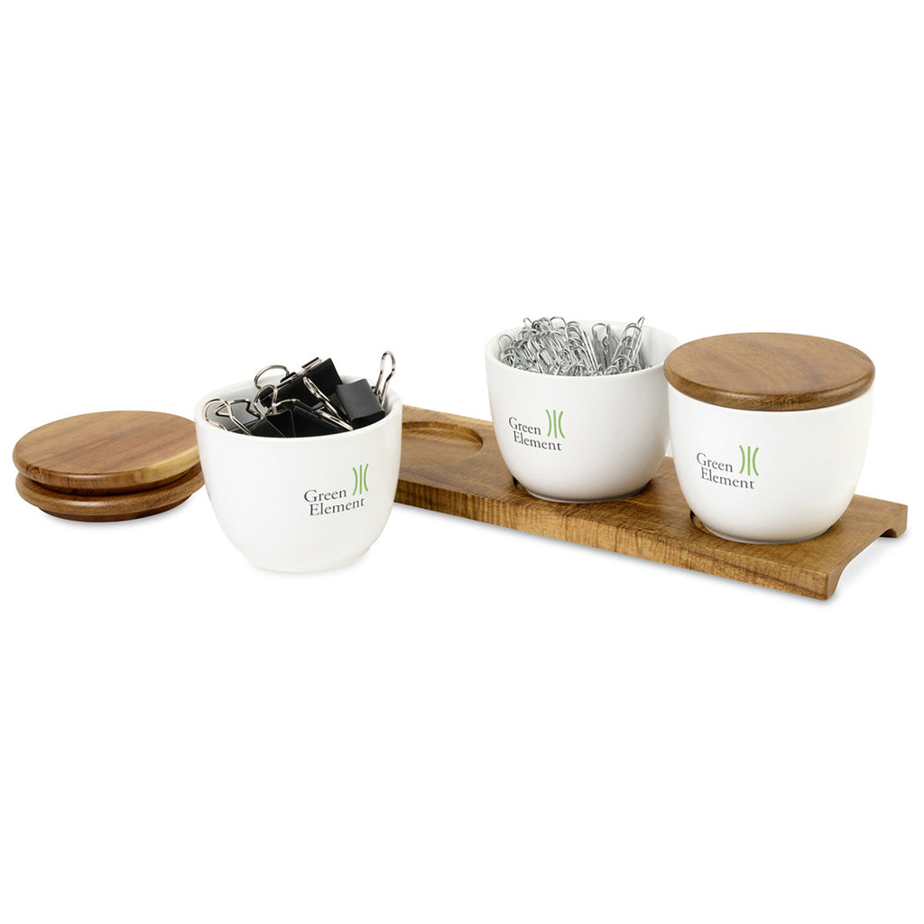 La Cuisine Wood Appetizer Trio Tray