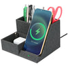Gemline Charcoal Heather Eden Wireless Charging Desk Organizer