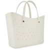 Crocs White-Black Classic Large Tote