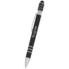 Hit Metallic Black Spin Top Pen With Stylus