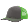 Richardson Charcoal/Neon Green Trucker Cap