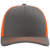 Richardson Charcoal/Neon Orange Trucker Cap