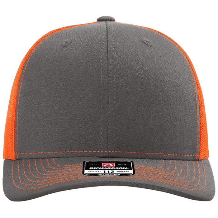 Richardson Charcoal/Neon Orange Trucker Cap