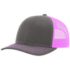 Richardson Charcoal/Neon Pink Trucker Cap