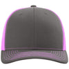Richardson Charcoal/Neon Pink Trucker Cap