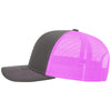Richardson Charcoal/Neon Pink Trucker Cap