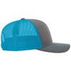 Richardson Charcoal/Neon Blue Trucker Cap