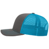 Richardson Charcoal/Neon Blue Trucker Cap