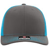Richardson Charcoal/Neon Blue Trucker Cap