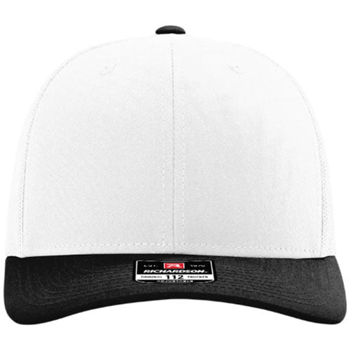 Richardson White/White/Black Trucker Cap