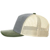 Richardson Heather Grey/Birch/Army Olive Five-Panel Trucker
