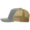 Richardson Heather Grey/Amber Gold Five-Panel Trucker
