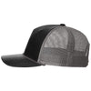 Richardson Black/Charcoal/Charcoal Five-Panel with Rope
