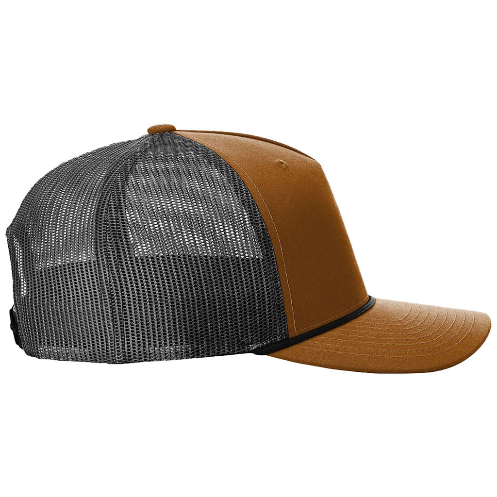 Richardson Caramel/Black/Black Five-Panel with Rope