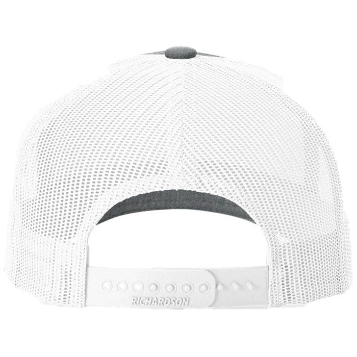 Richardson Heather Grey/White/White Five-Panel with Rope