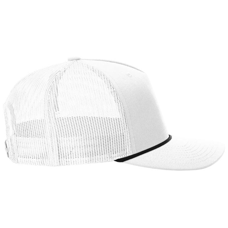 Richardson White/Black Five-Panel with Rope