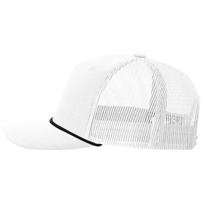Richardson White/Black Five-Panel with Rope
