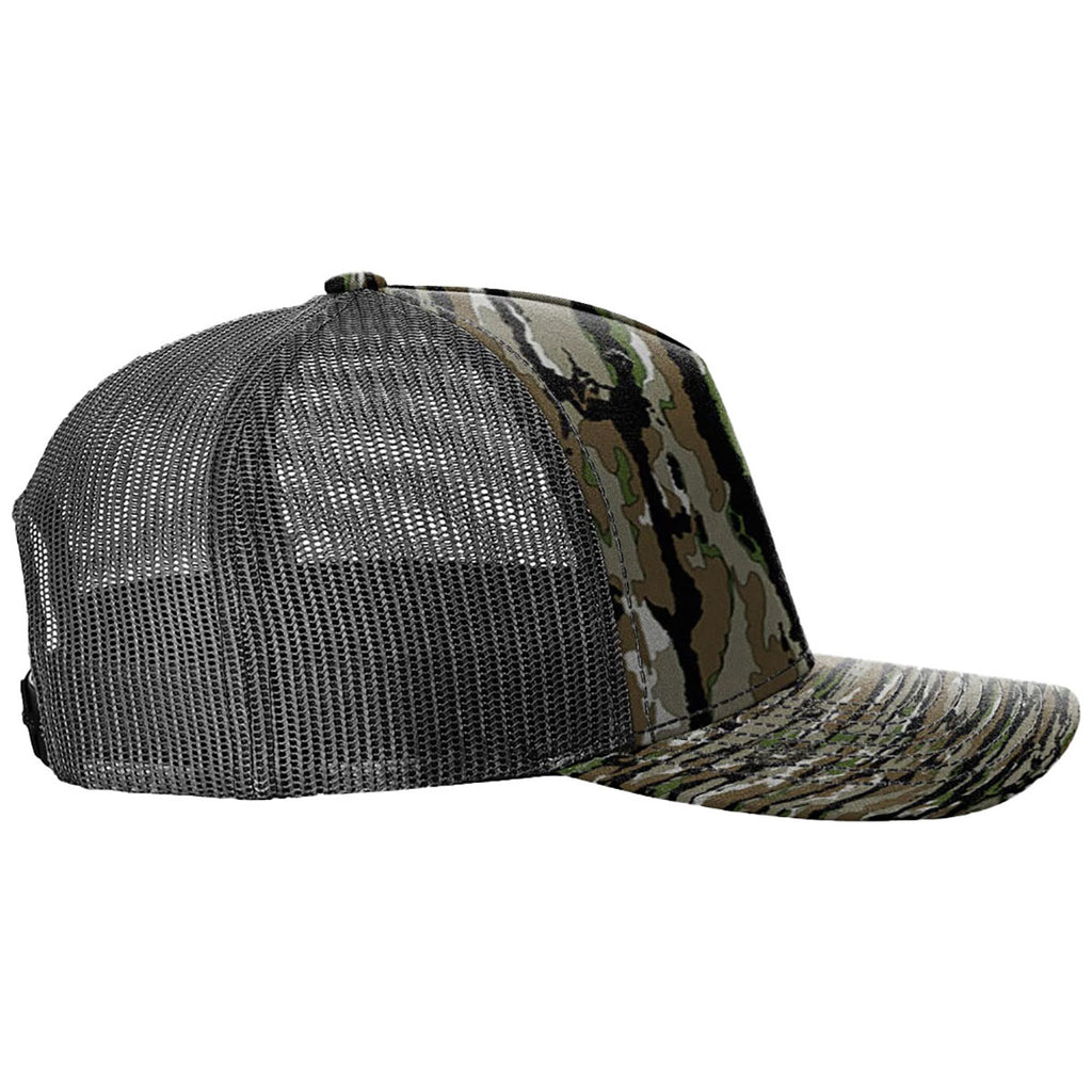 Richardson Realtree Original/Black Printed Five-Panel Trucker