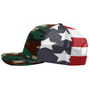 Richardson Green Camo/Stars Stripes Printed Mesh Trucker