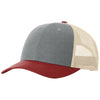 Richardson Heather Grey/Birch/Cardinal Low Pro Trucker