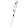 Hit White Recycled Aluminum Pen With Bamboo Plunger