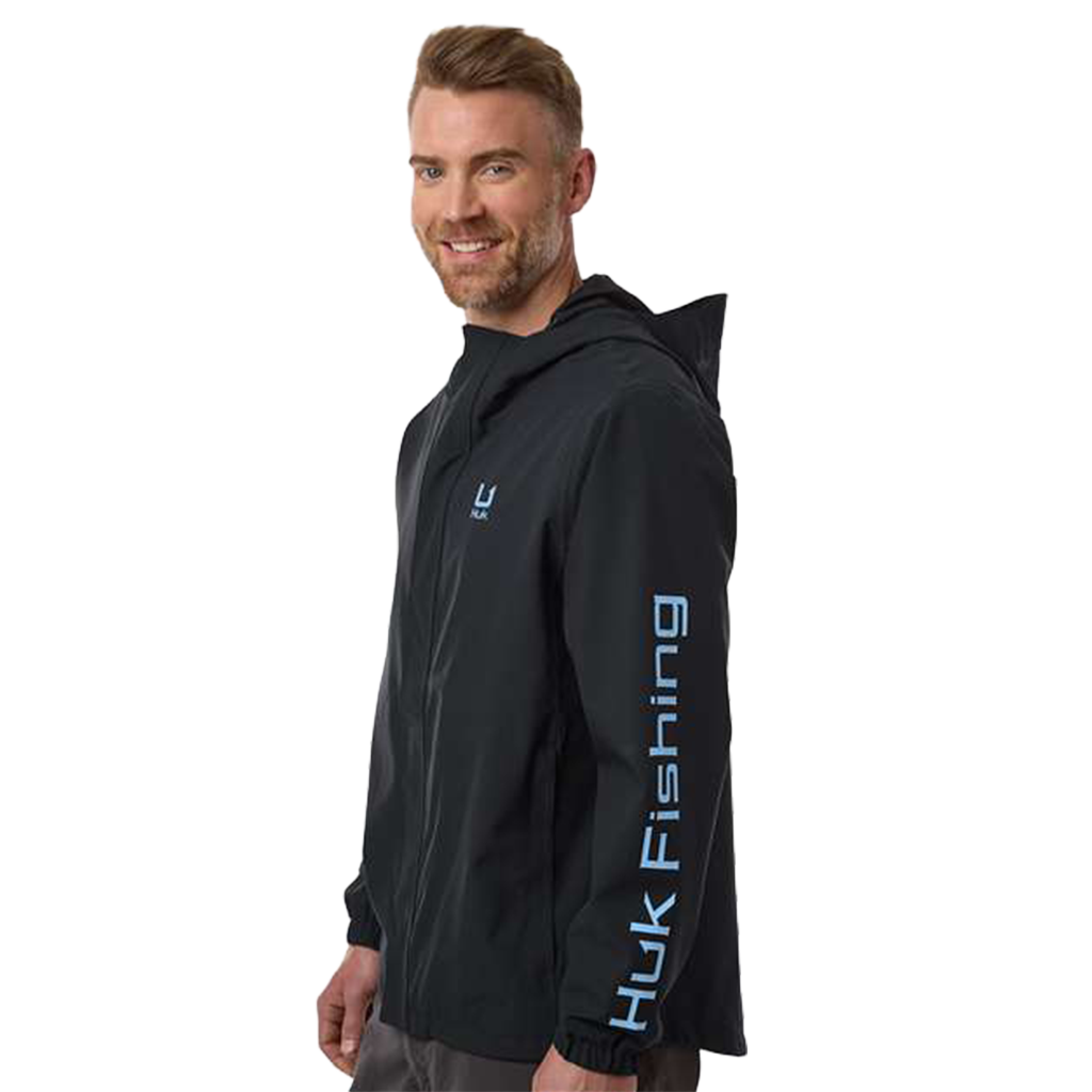 HUK Men's Black Storm Rain Jacket