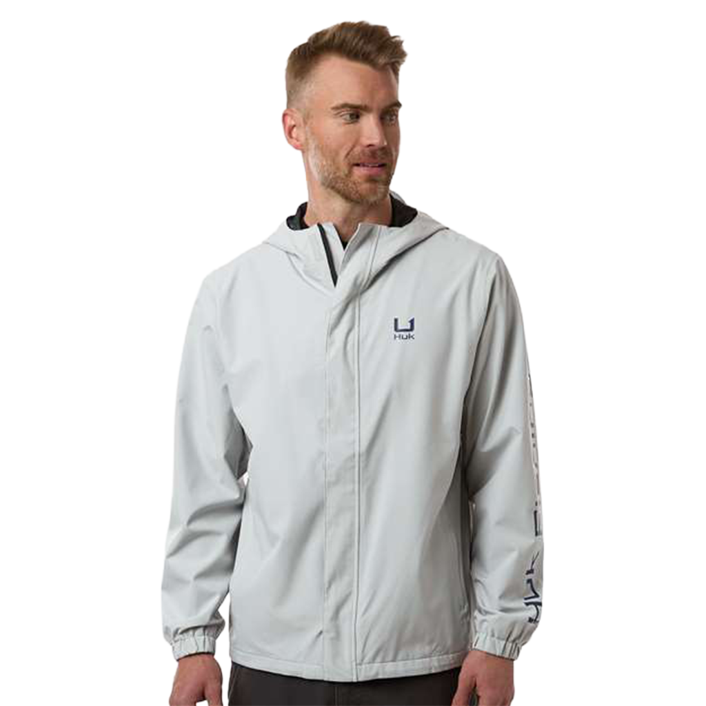 HUK Men's Harbor Mist Storm Rain Jacket