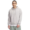 Under Armour Men's Mod Grey Light Heather/White/White Rival Fleece Hoodie