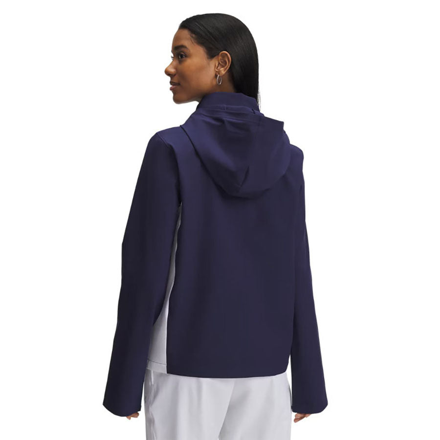 Under Armour Women's Midnight Navy/White/White Rival Stretch Woven Jacket