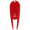 Leed's Red Divot Tool with Ball Marker