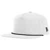 Branded Bills White with Black Bare Flat Rope Cap