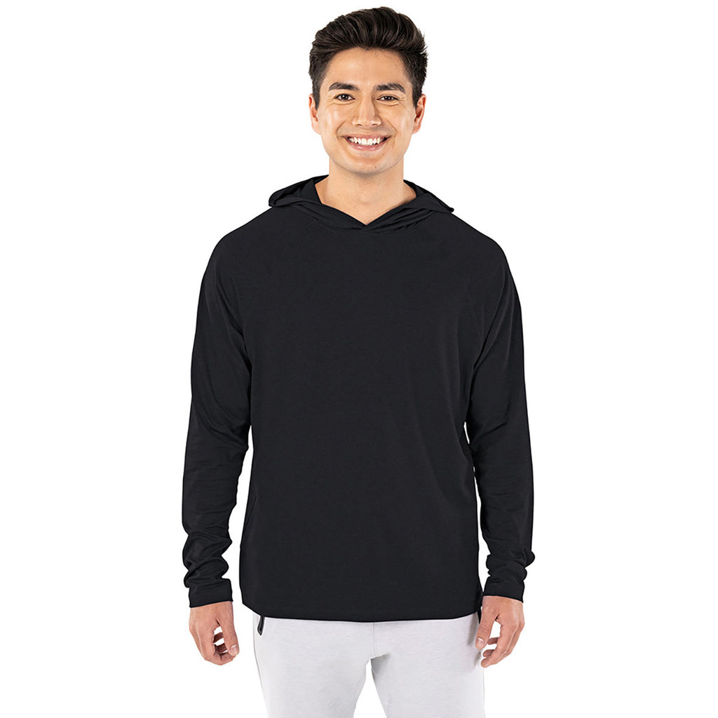 Charles River Unisex Black Heather Cayak Lightweight Stretch Hoodie