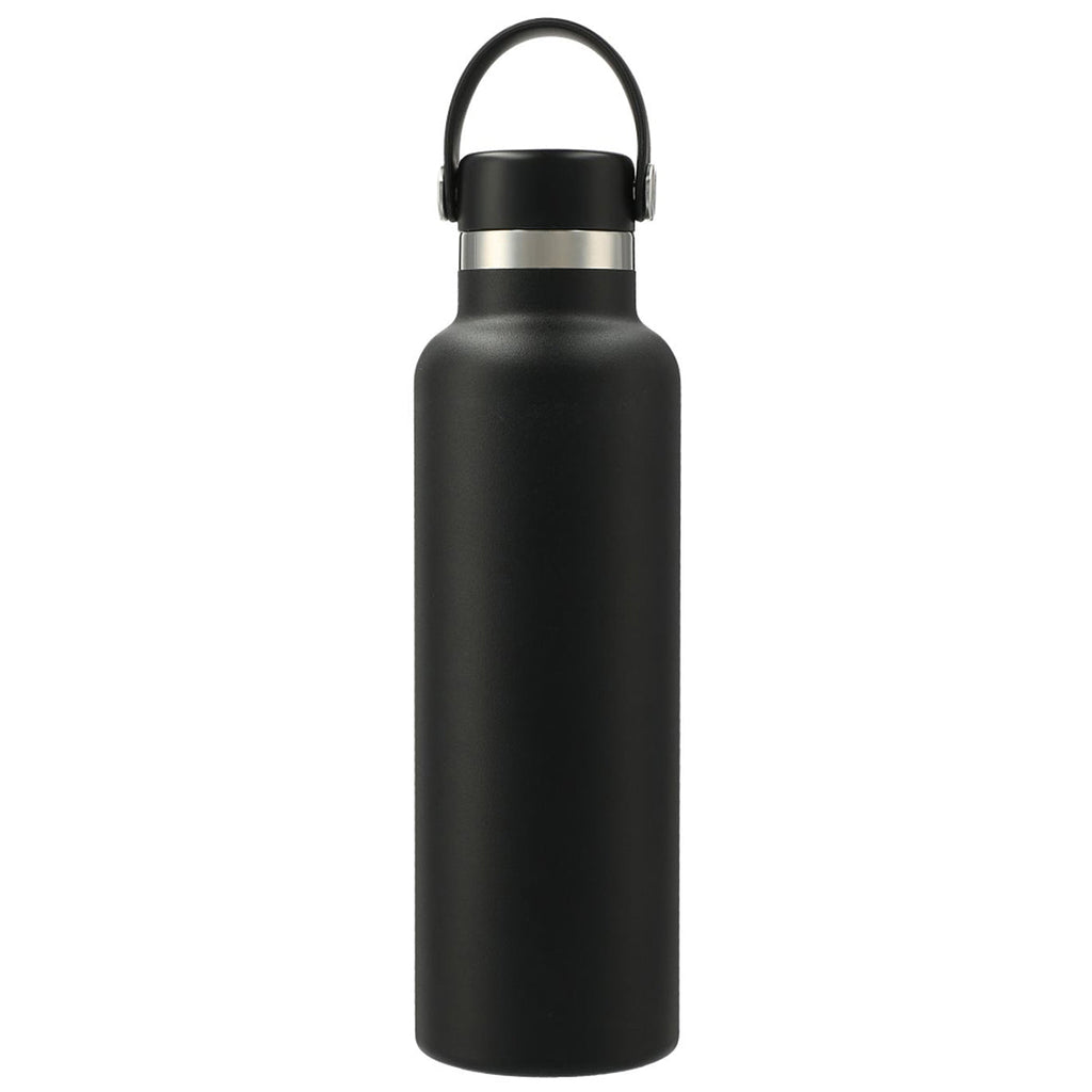 48-Hour Hydro Flask Black Standard Mouth 21 oz Bottle with Flex Cap