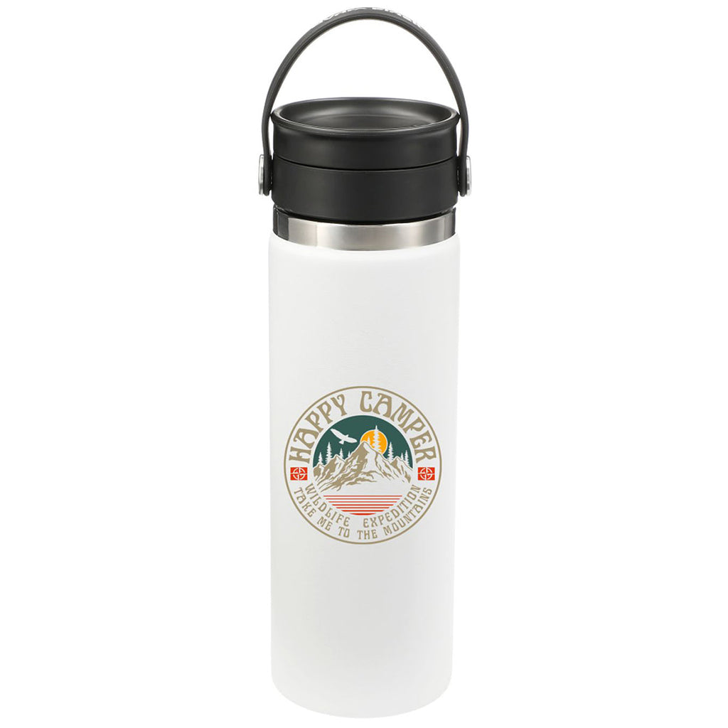 48-Hour Hydro Flask White Wide Mouth 20 oz Bottle with Flex Sip Lid