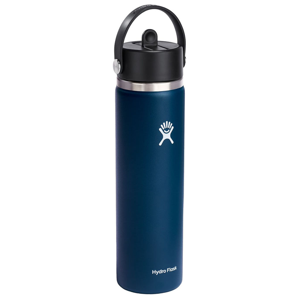 Hydro Flask Indigo Wide Mouth 24oz Bottle with Flex Straw Cap