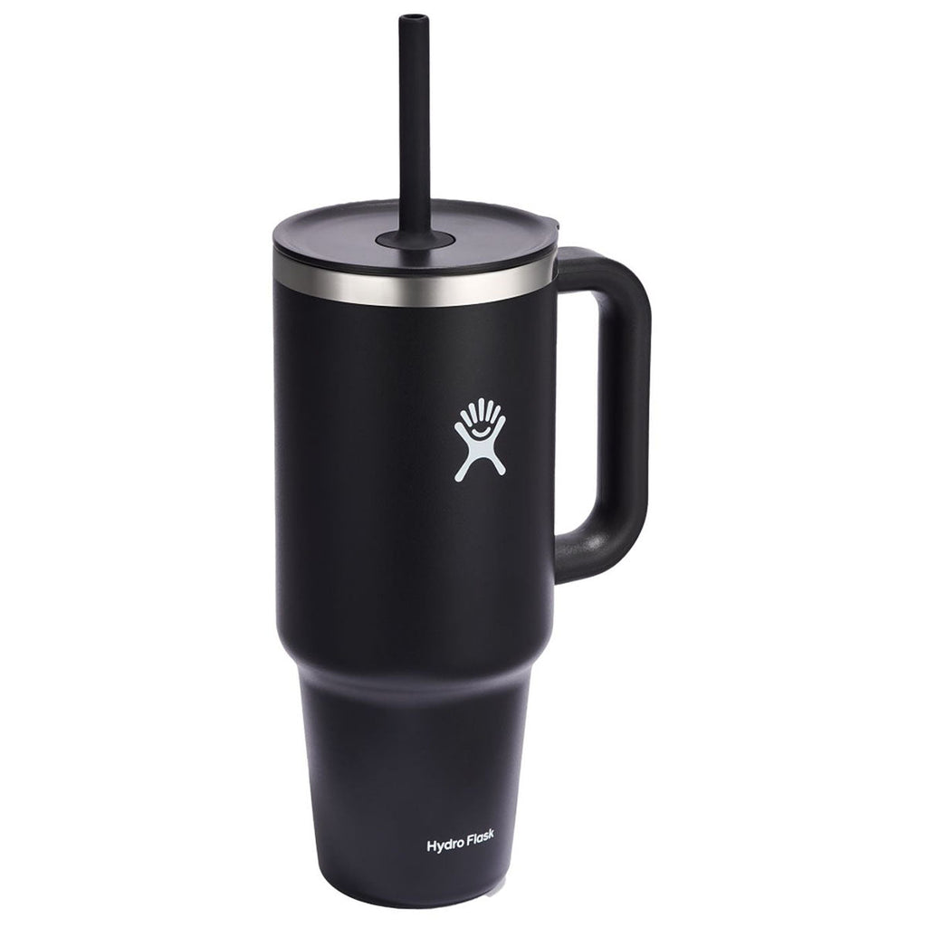 48-Hour Hydro Flask Black All Around Travel Tumbler 40oz with Straw