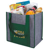 GoodValue Hunter Green Laminated Heathered Non-Woven Grocery Tote