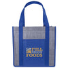 Good Value Royal Laminated Heathered Non-Woven Grocery Tote