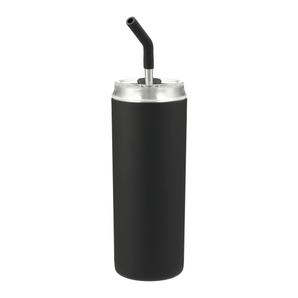 Leed's Black Marka Copper Vac Tumbler w/ SS Straw 20 oz