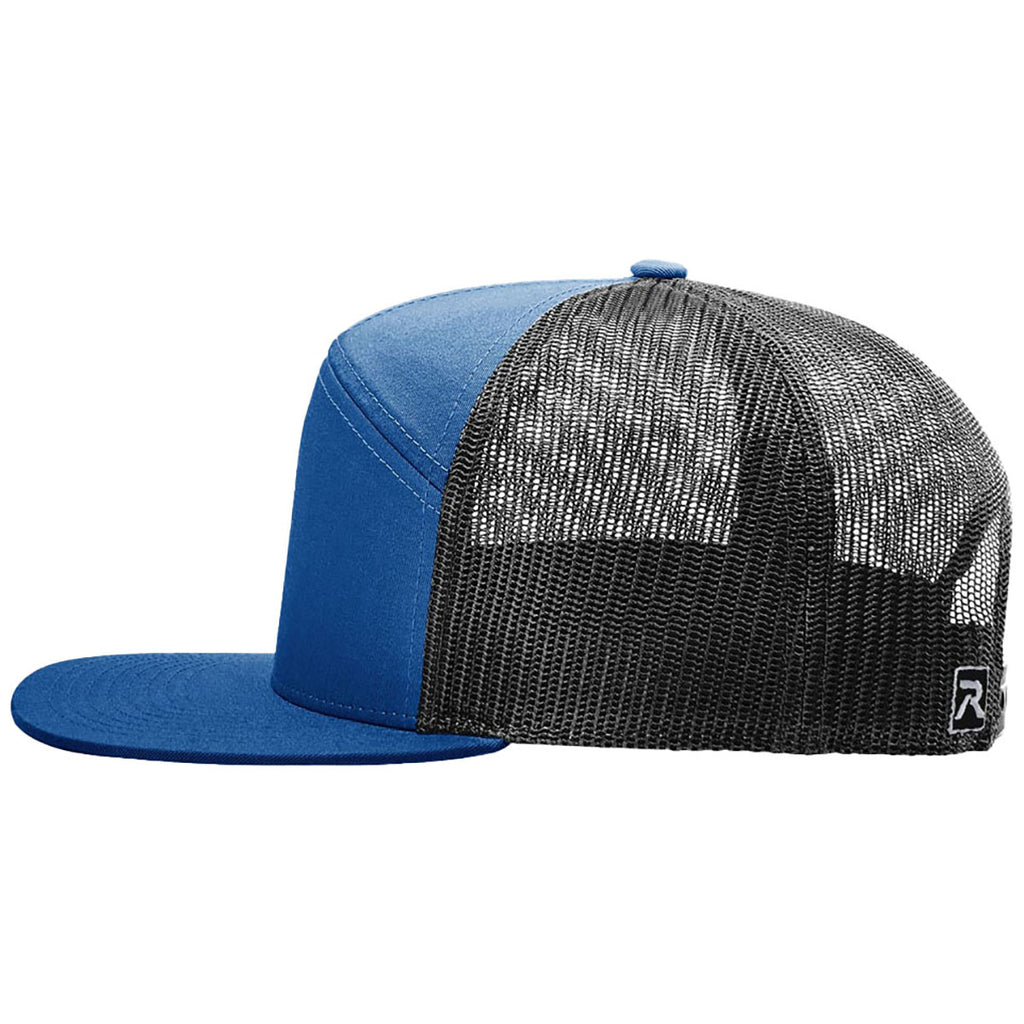 Richardson Royal/Black 7-Panel Trucker