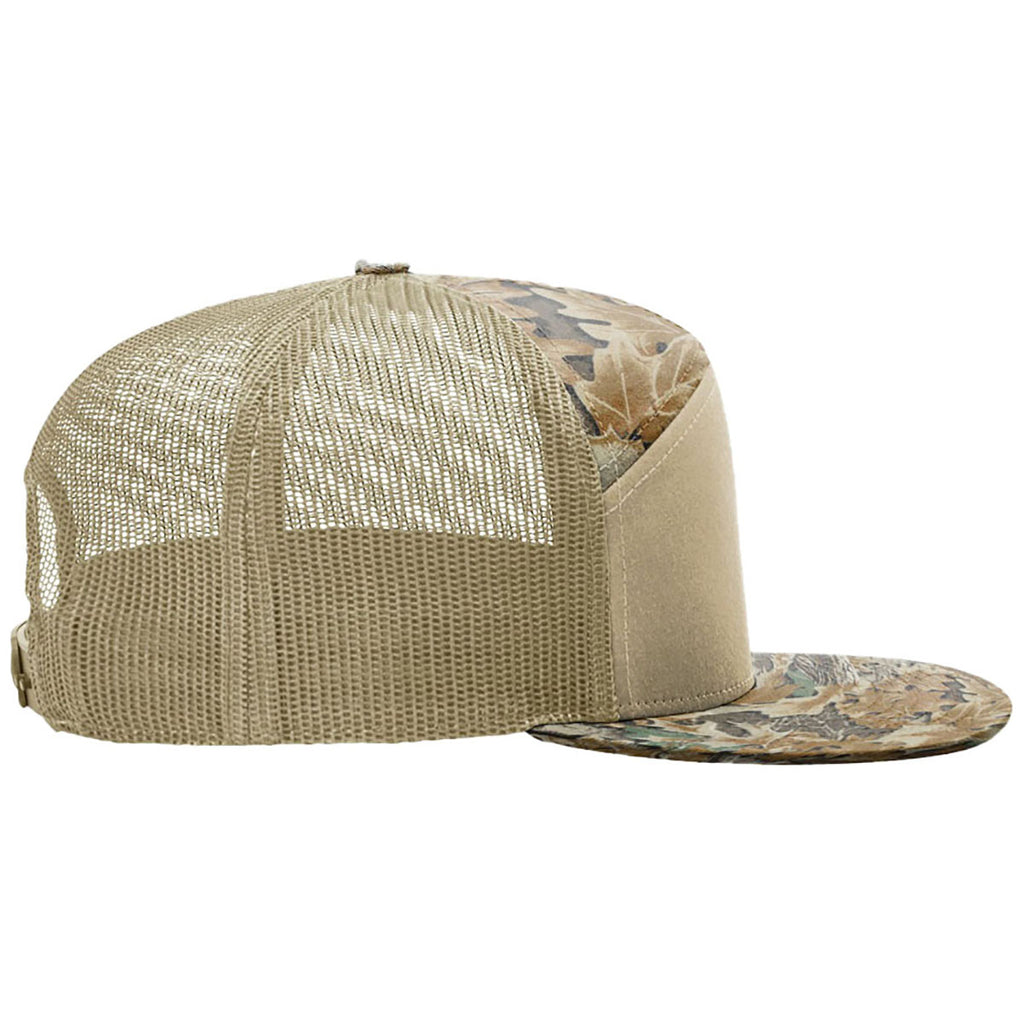 Richardson Realtree Advantage/Khaki Printed 7-Panel Trucker