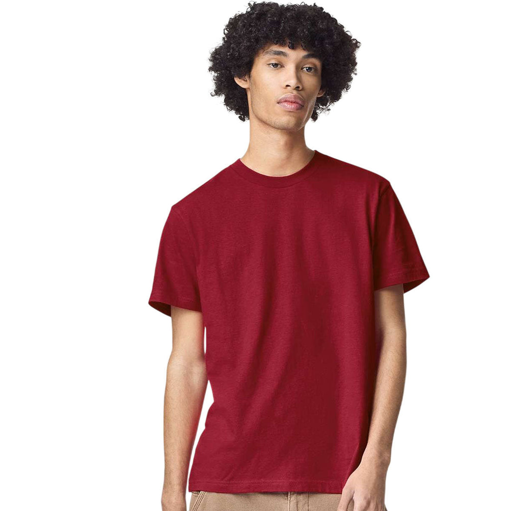 American Apparel Unisex Cardinal Fine Jersey Short-Sleeve T-Shirt