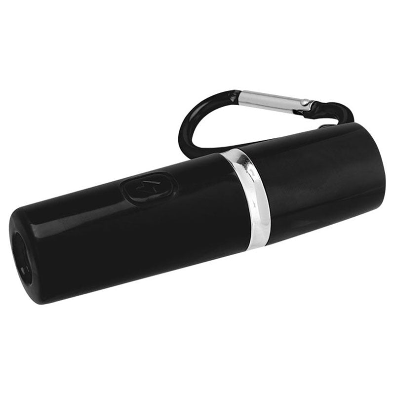 Hit Black Rechargeable Portable Alarm And Flashlight With Carabiner Attachment